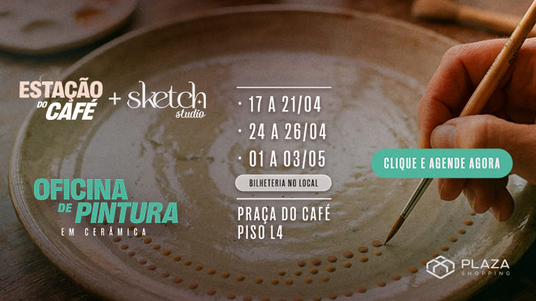 Oficina de pintura em cerâmica Sketch 