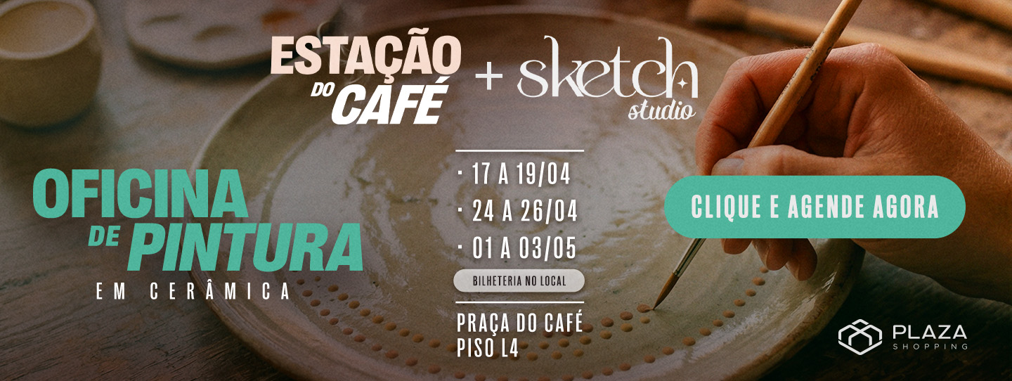 Banner do evento: Oficina de pintura em Cerâmica - Sketch