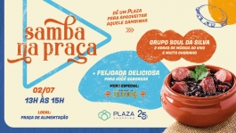 Samba na Praça acontece todo primeiro domingo do mês no Plaza Shopping